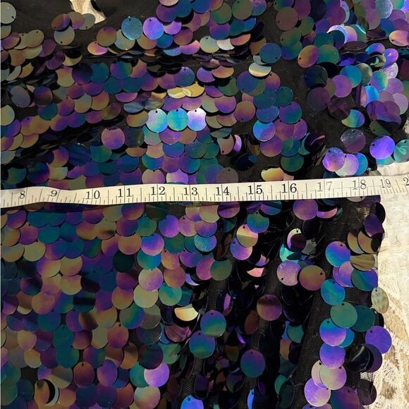 New JODIFL Black and Purple Iridescent Sequin Dress - Picture 6 of 7